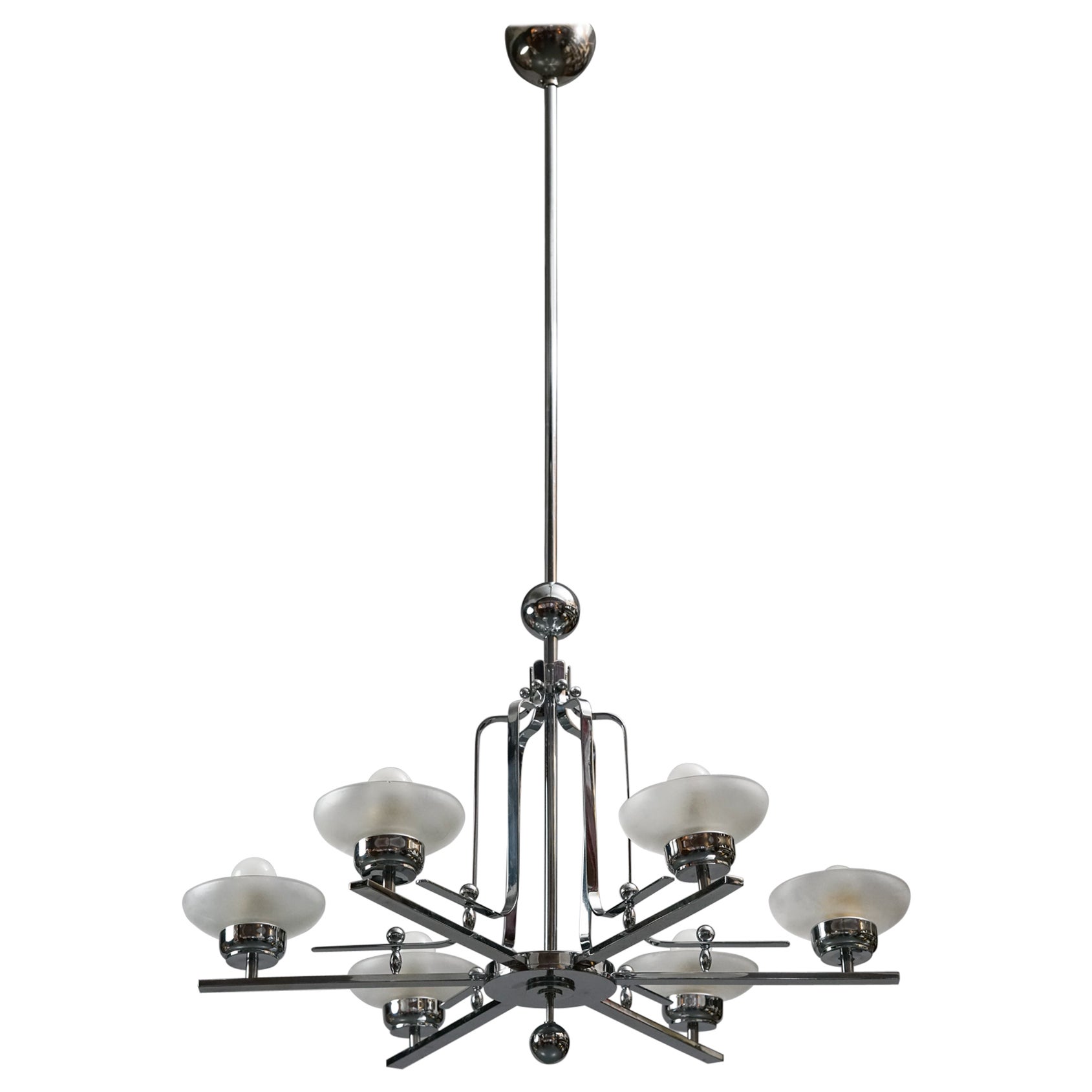 Paavo Tynell Style Rare Chandelier, Early 1900s For Sale