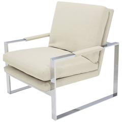 Baughman Chrome Lounge Chair with New Upholstery 11