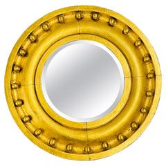 Federal Style Circular Mirror, Giltwood Wall / Pier / Vanity