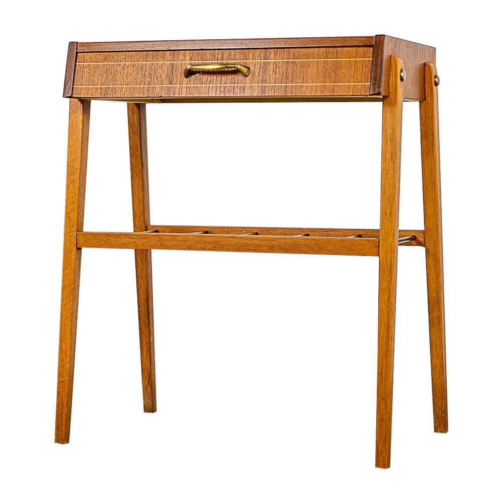 Danish Midcentury Teak Bedside Table Nightstand For Sale