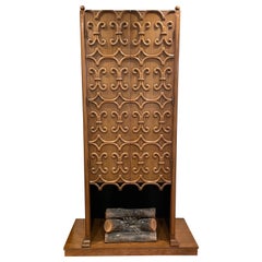 Used Midcentury Mediterranean Drop Front Dry Bar Cabinet