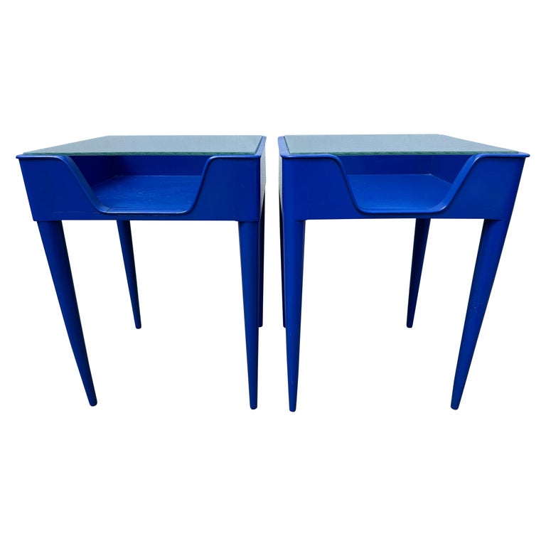 Pair of Midcentury European Open Shelf Side Tables For Sale at 1stDibs