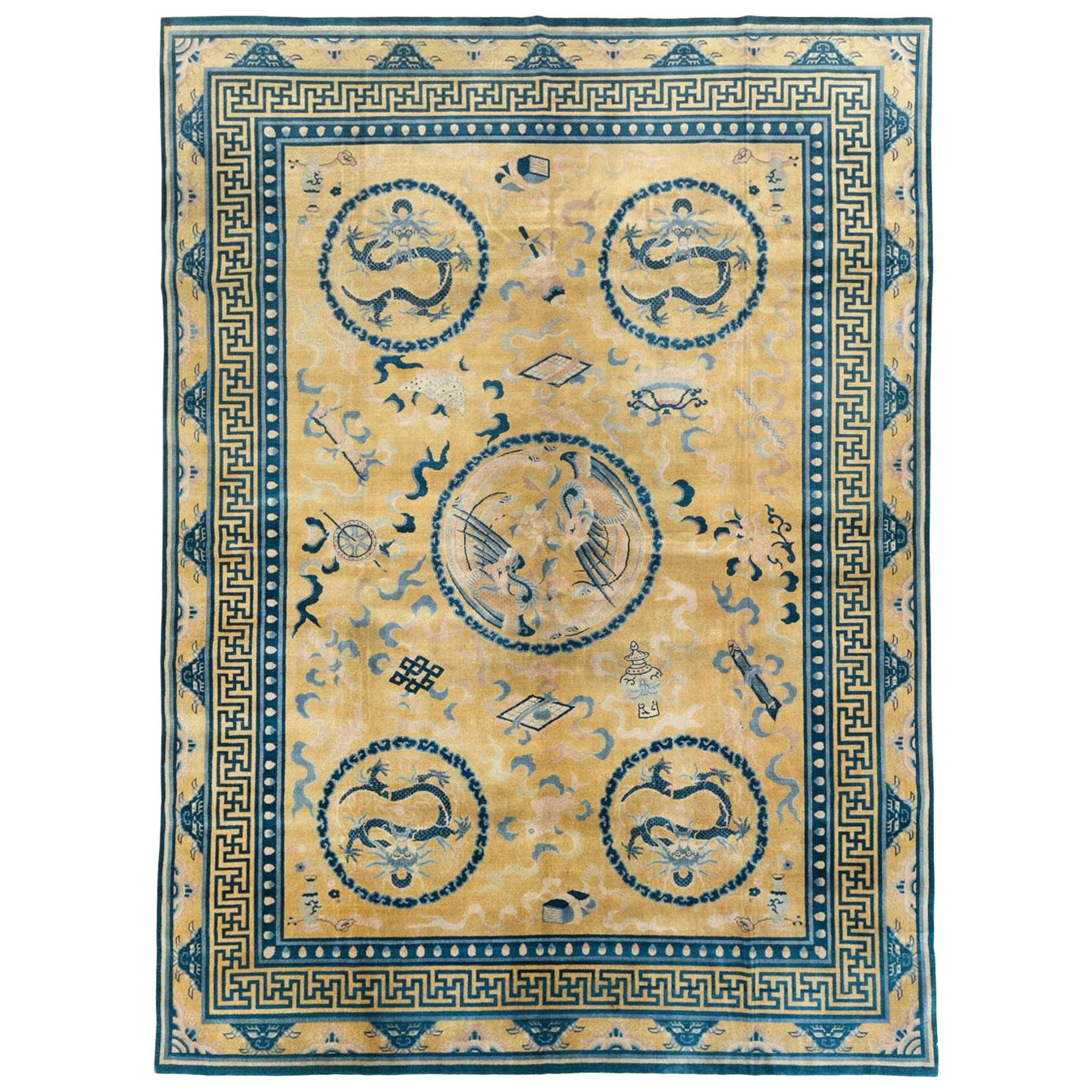 Early 20th Century Chinese Peking Large Room Size Rug
