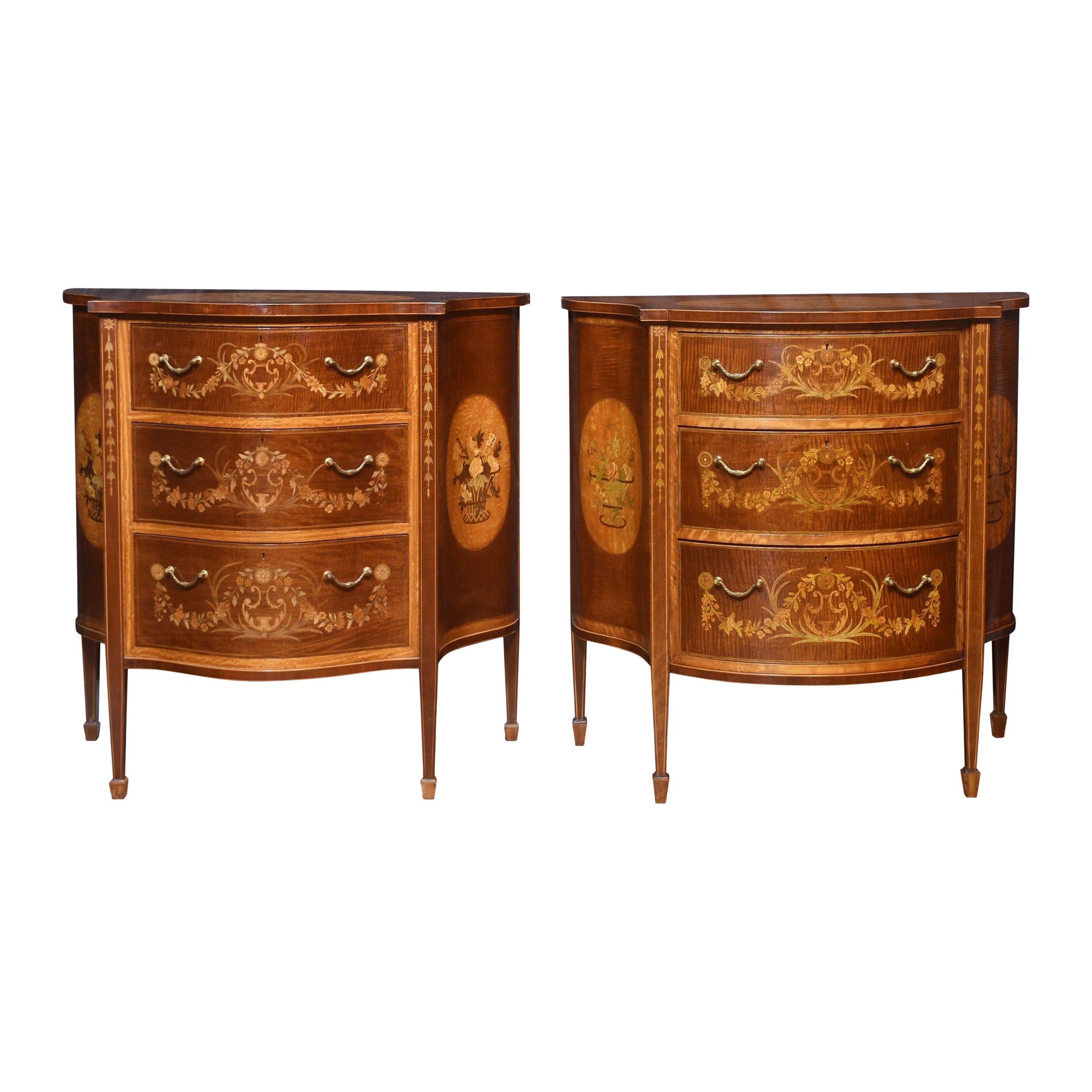 Near Pair of Edwards and Roberts Chest of Drawers