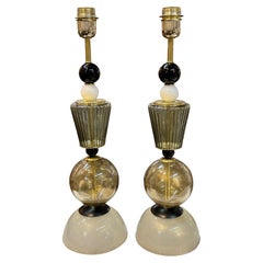 Pair of Murano Glass Component Lamps