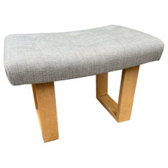 Edward Wormley Style Upholstered Bench/ Ottoman with Sled Style Legs