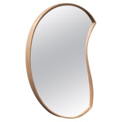 Asymmetric Wood Mirror, Biophilic Moon Mirror by Soo Joo 