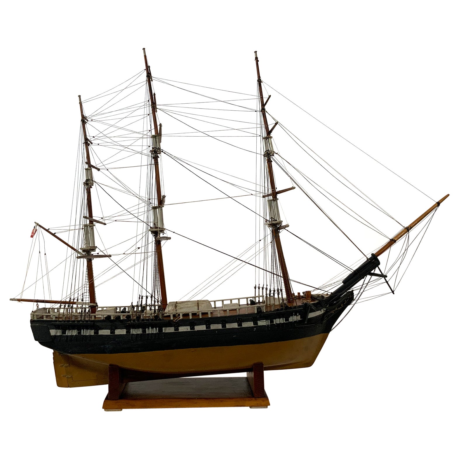 Antique American Ship Model, circa 1910 For Sale