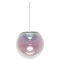 Iris 35 cm Glass Pendant Light Silver Lilac, Sebastian Scherer for Neo/Craft