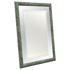 Fin du 20ème siècle Faux marbre vert Miroir contemporain