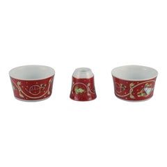 Retro Rosenthal, Two Small Bowls and a Low Candlestick with Christmas Motifs