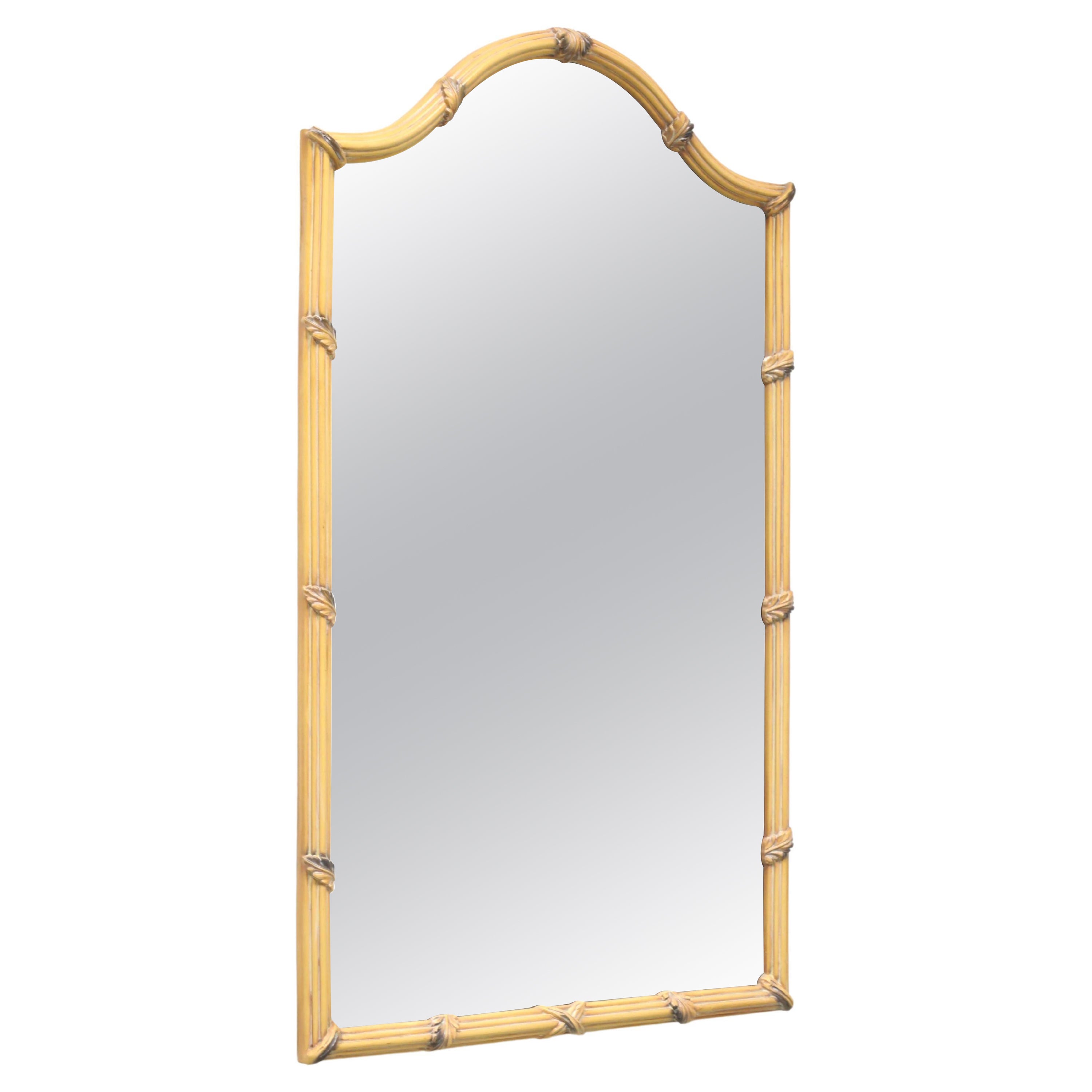 CAROLINA MIRROR Faux Bamboo French Country Beveled Wall Mirror