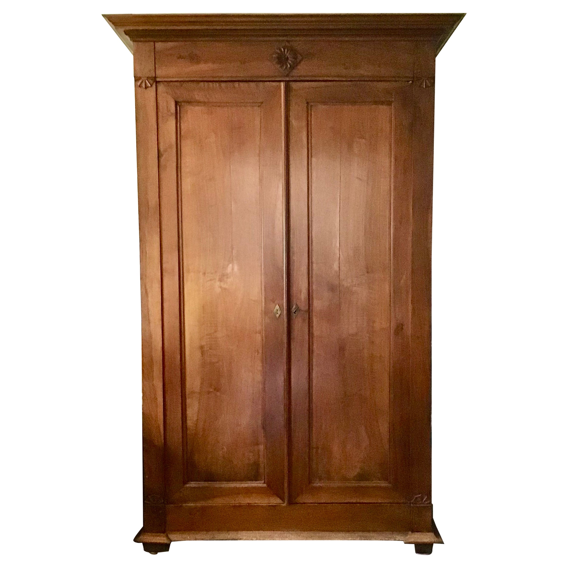 18th Century Walnut Antique Armoire For Sale