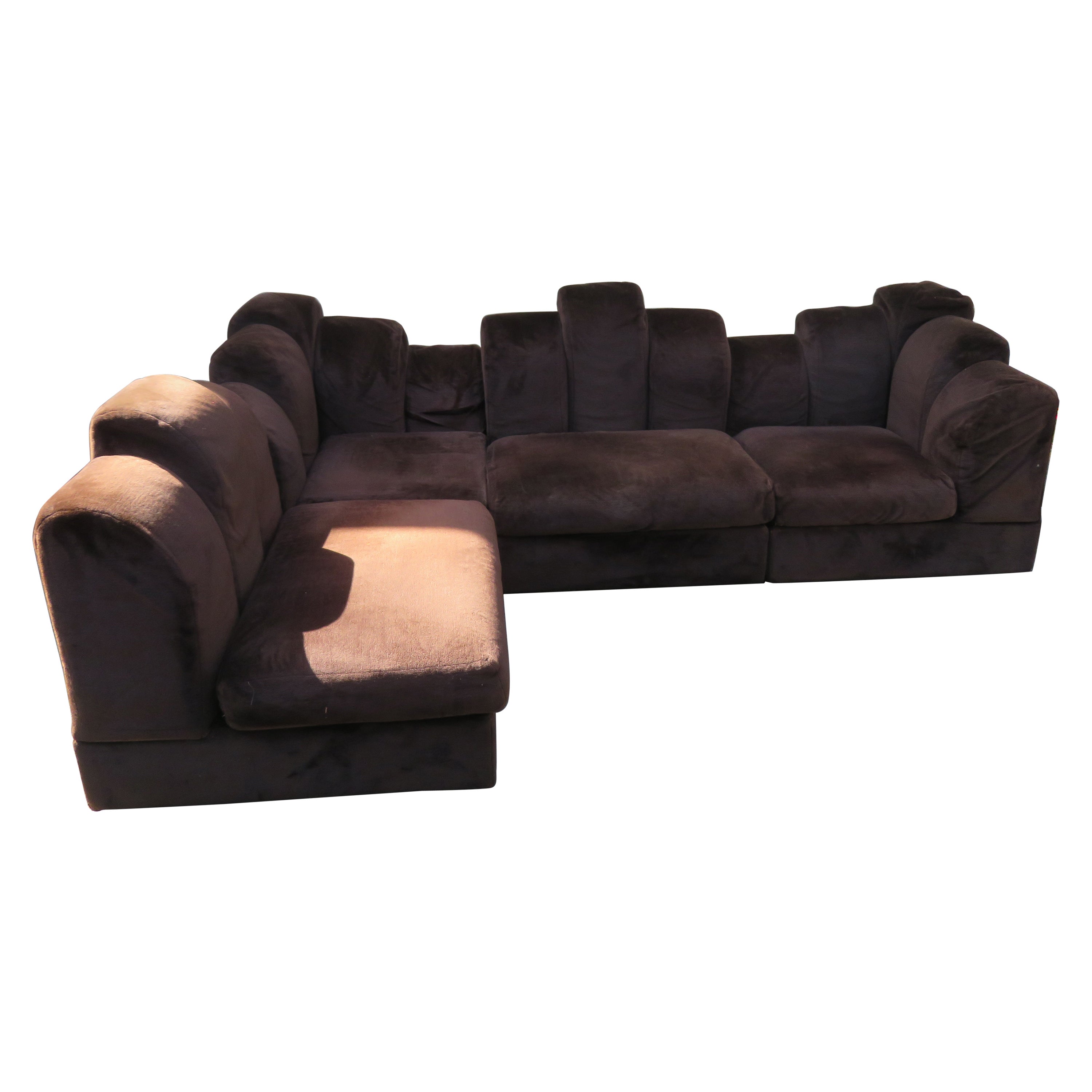 Stunning 4 Piece Skyscraper Sectional Sofa Hans Hopfer Style Midcentury For Sale