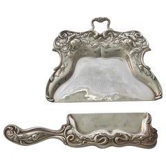 Art Nouveau Silver Set of Crumbers by Victor Silver Company