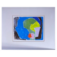 Retro Small Abstract Watercolour Painting by Frances Desloge