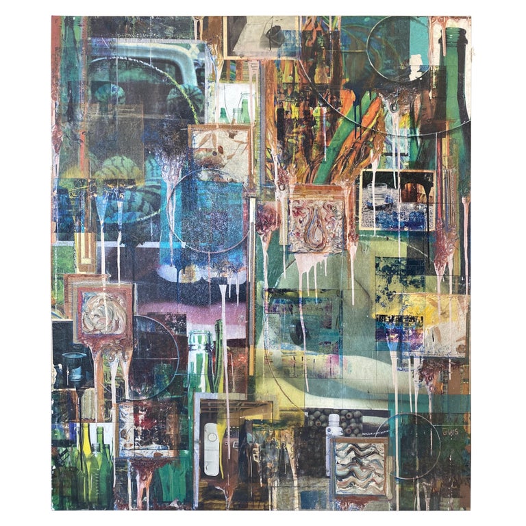 Gavin W. Sewell Large Mixed Media Art Painting For Sale at 1stDibs