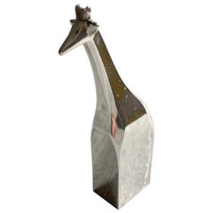 Used Dansk Silver Plated Giraffe Paperweight