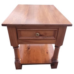Pennsylvania House Red Pine Tiered Single Drawer Side Table Nightstand