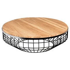 New Air Coffee Table, Wood Top with Black and Natural Oak