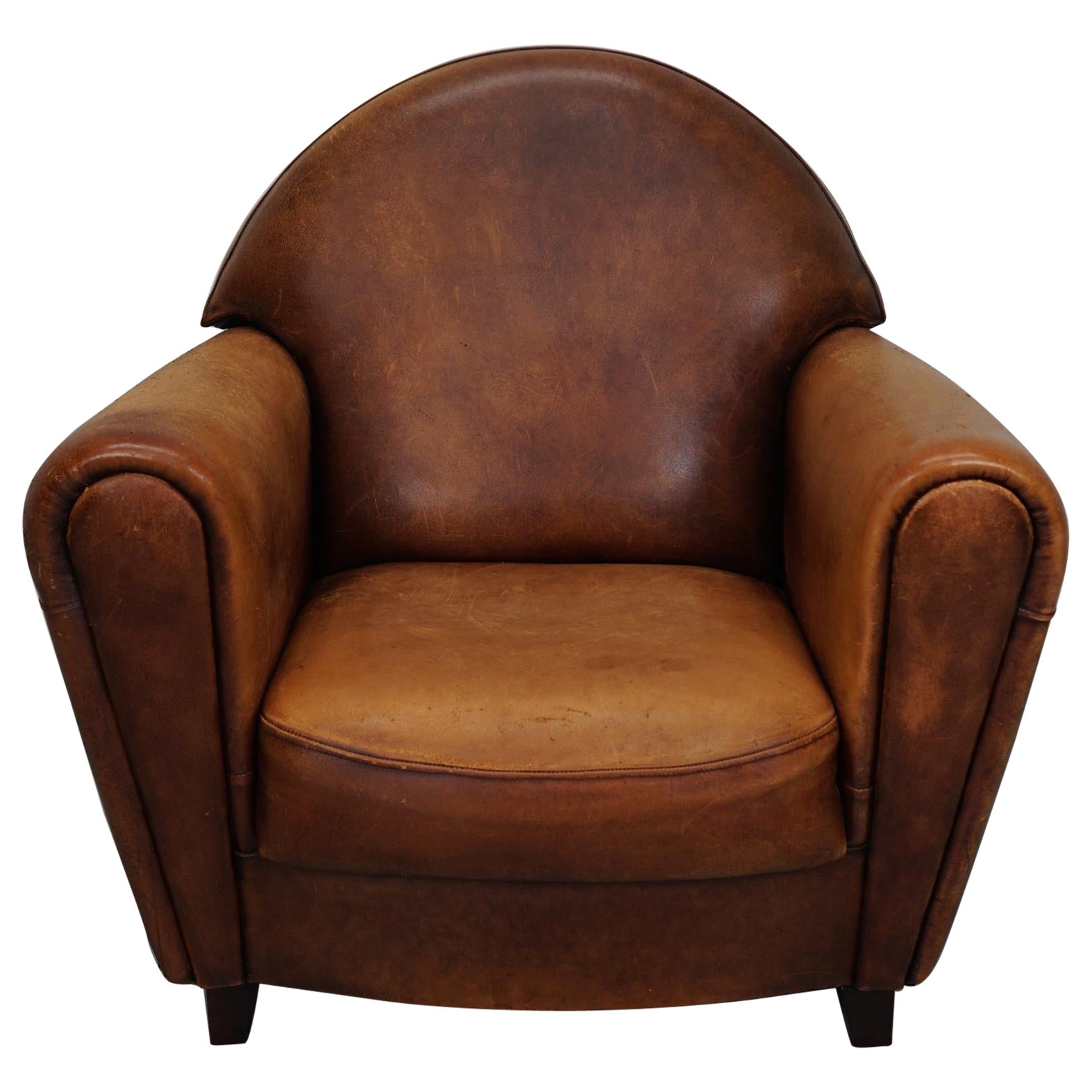 Vintage Leather Club Chair at 1stDibs