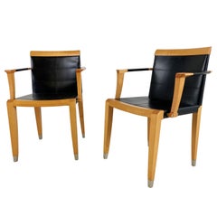 Vintage Pair of Aro Chairs by Chi Wing Lo for Giorgetti, 1990s