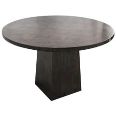 Ron Seff Marquetry Wood Game Table