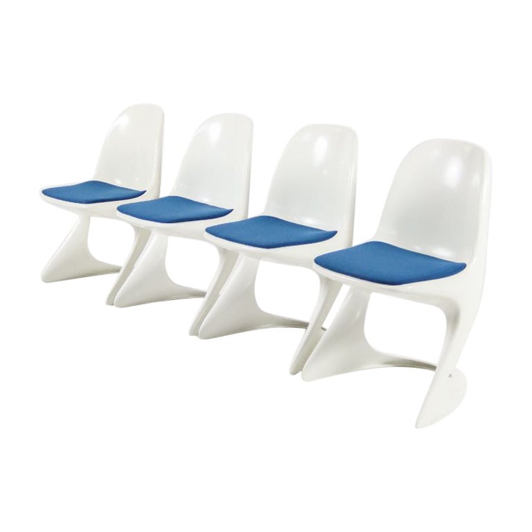 Set of 4 Space Age Casalino chairs by Alexander Begge for Casala, 1970s For Sale