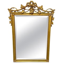 Used Water Giltwood Wall, Pier or Console Mirror, Carved, Regency Style