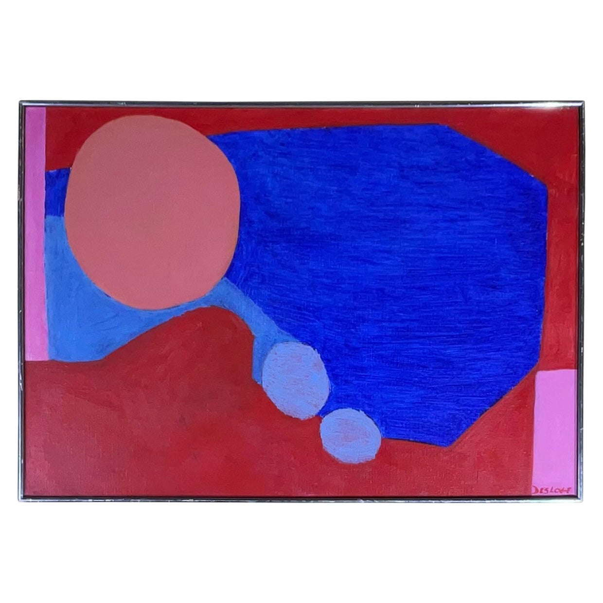 Retro Abstract Painting by Frances Desloge For Sale