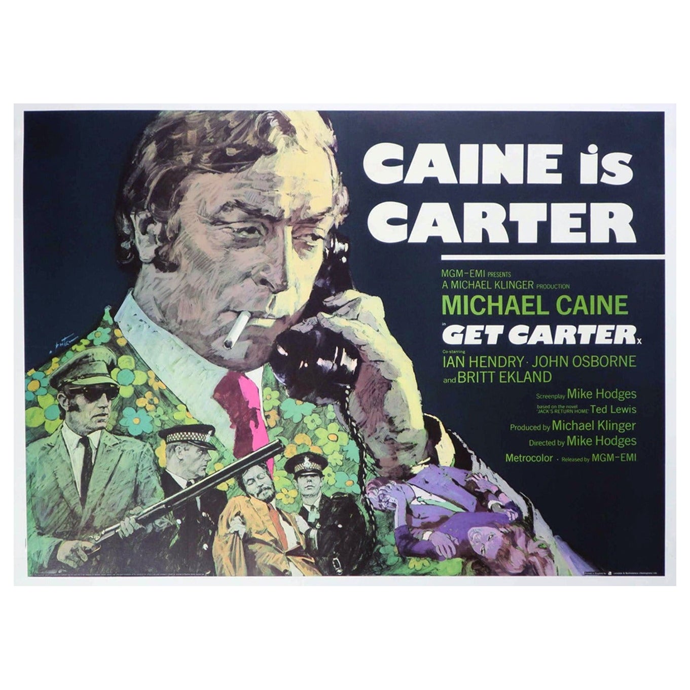 1971 Get Carter Original Vintage Poster For Sale