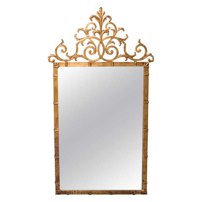 Palladio Gilt Metal Rococo Style Mirror Made in Italy For Sale at 1stDibs