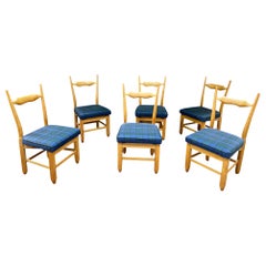 Guillerme and Chambron, Suite of 6 Chairs Model "Marie-Claire", circa 1970