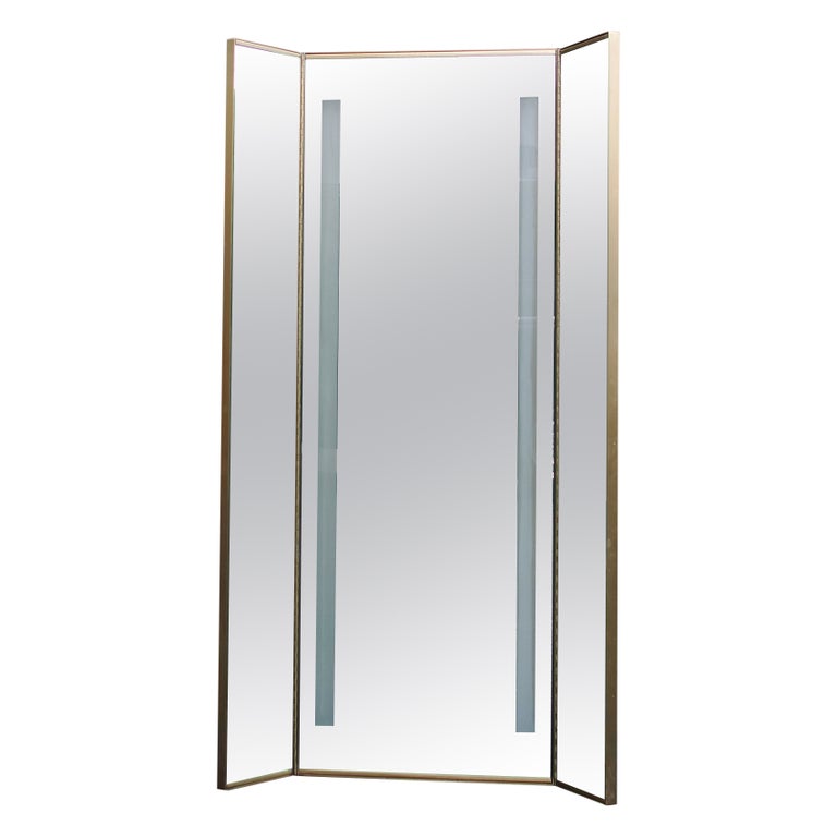 Freestanding Full Length TriFold Dressing Mirror For Sale at 1stDibs
