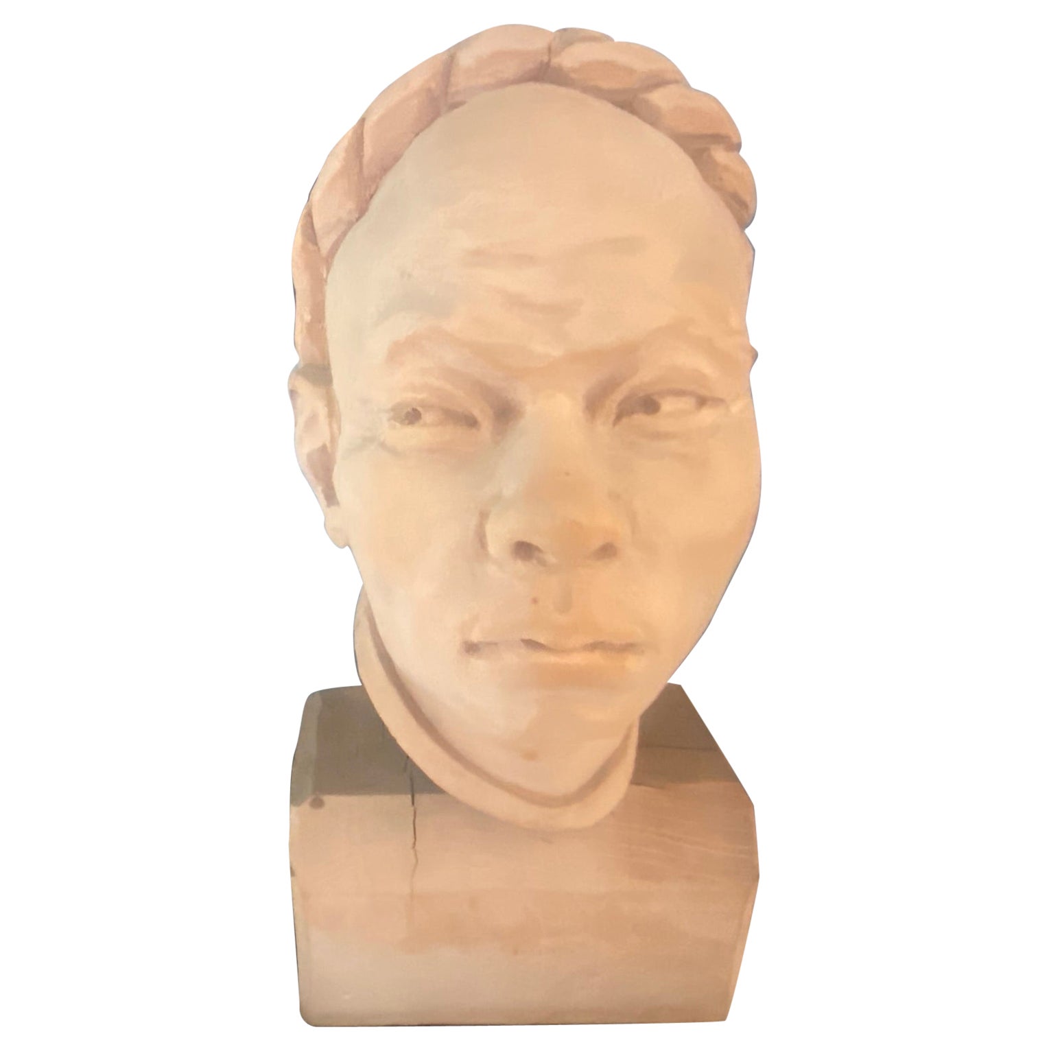 Hervé Guegueniat, (1903-1960) Wooden Sculpture, Signed  For Sale