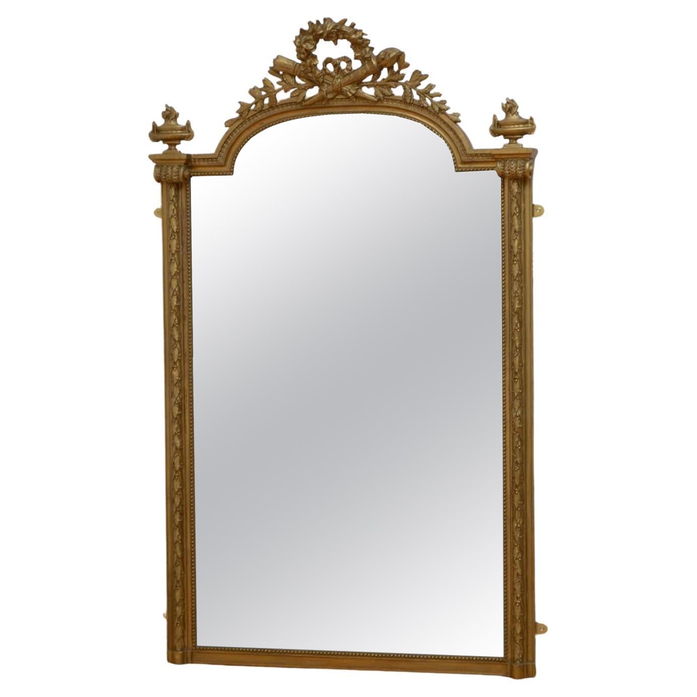 19th Century French Gilded Pier Mirror