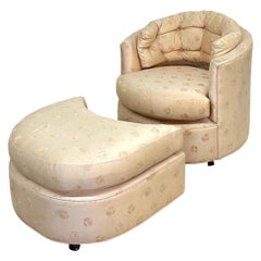 Half Moon Lounge Chair and Ottoman
