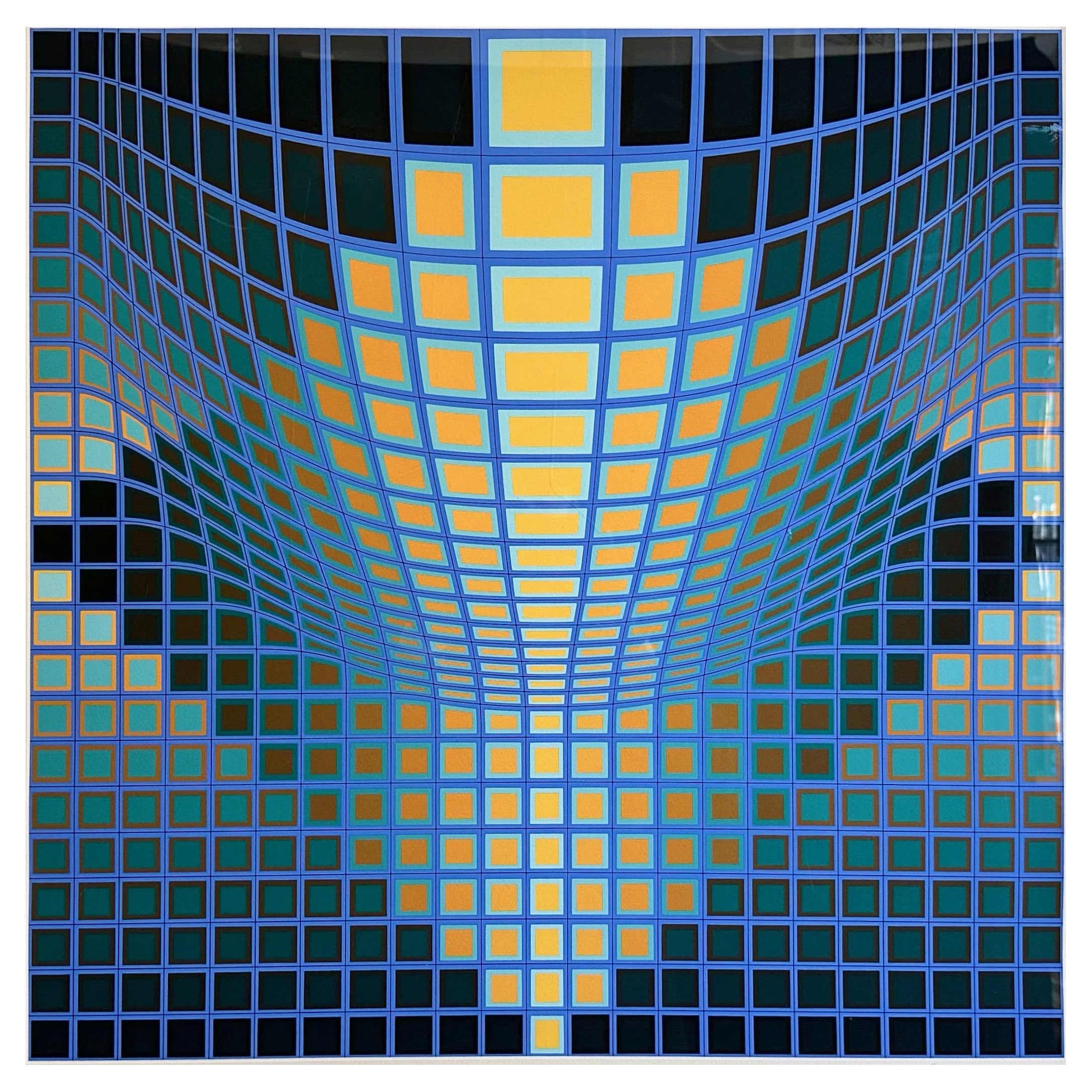 Victor Vasarely, “Untitled III”, Op Art Serigraph, Signed and Numbered, 1970
