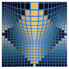 Victor Vasarely, “Untitled III”, Op Art Serigraph, Signed and Numbered, 1970