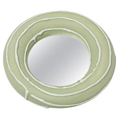 Ceramic Mirror by Mia Jensen, Signed, Unique Piece, circa 2023