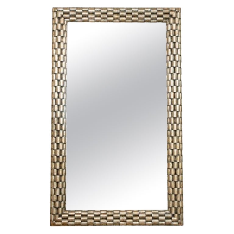 Niermann Weeks Impressive Veronese Dimensional Silver Gilt Wall Mirror