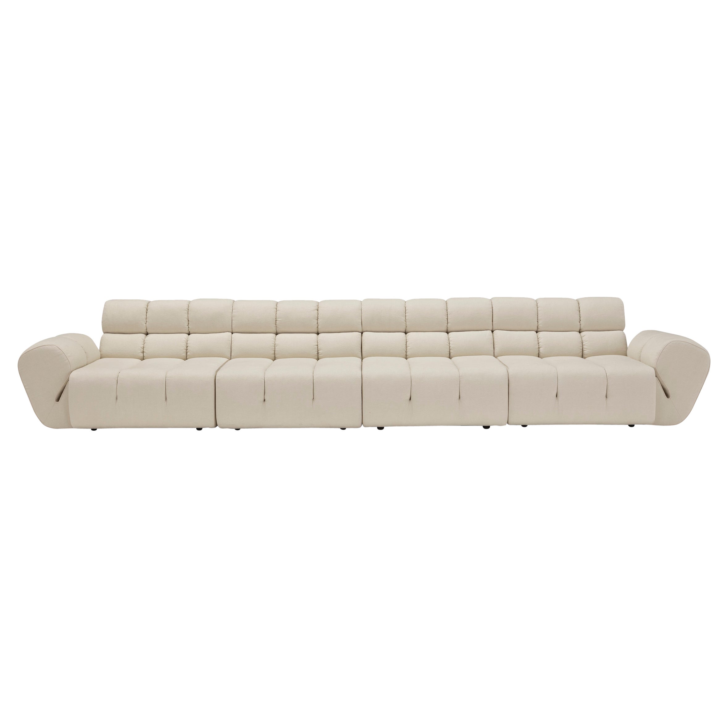 Zeitgenössisches weißes Sofa „Palmo“ von Amura Lab, Fibris 03