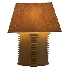 Refractory Ceramic Table Lamp with Lampshade Included and Textile Cable