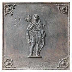 Plaque de cheminée / dosseret 'Diana' ancienne de Napoléon III, 19ème siècle