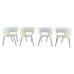 Ensemble de 4 chaises empilables modernes de Ron Arad, conçues en 1979