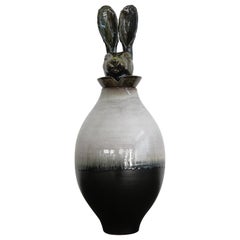 Italian Contemporary Artistic Ceramic Canopo Vase by Amaaro, 2022