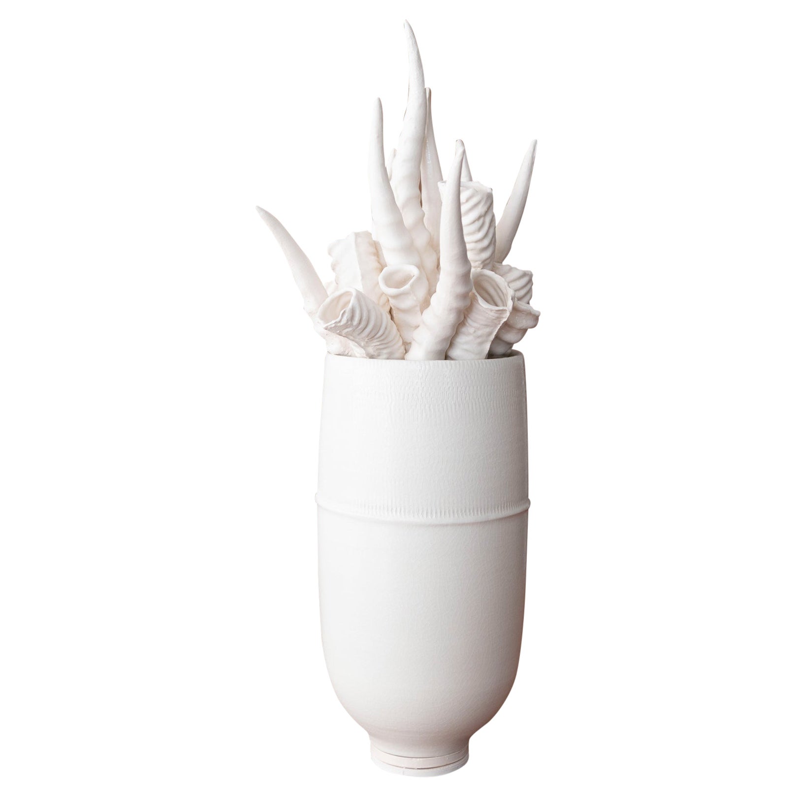Italian Contemporary Artistic Ceramic Canopo Vase by Amaaro, 2022 For Sale