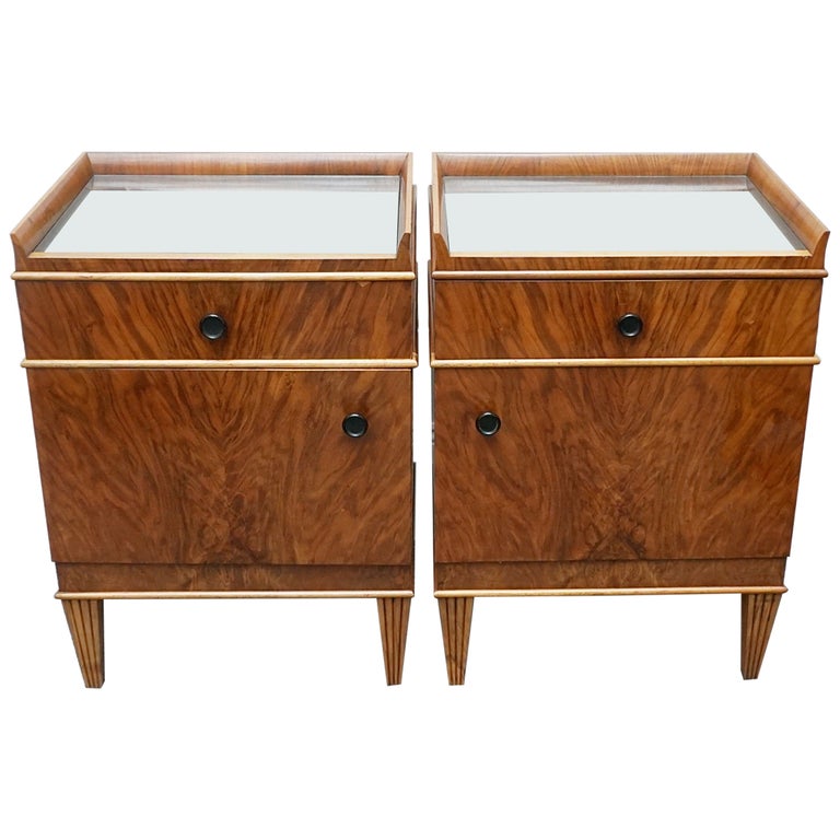 Pair of Art Deco Bedside Tables For Sale at 1stDibs