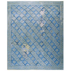 1930er Jahre Indischer Dhurrie-Teppich aus Baumwolle ( 10' x 12'2" - 305 x 371 )