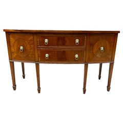 Antique Regency Bow Fronted Mahogany Sideboard